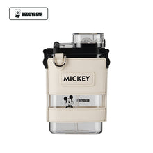 Load image into Gallery viewer, Water Bottle BEDDYBEAR Square Straw Water Bottle Cartoon Leather Case Suction Nozzle Plastic  Children Adult Clear Water Cup
