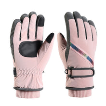 Load image into Gallery viewer, Ski Touch Screen Gloves Female Cycling Outdoor Sports Thickening Fleece-Lined Windproof Warm Electrombile Gloves
