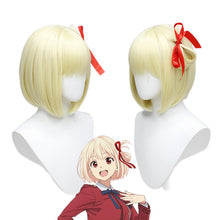 Load image into Gallery viewer, Lycoris Recoil Rico Les Raisins Cos Wig Jinmu Thousand Bundles Cos Wig Light Golden Bobhaircut Wig
