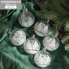 Load image into Gallery viewer, Transparent Christmas Ball 6cm Boxed Blue Painted Christmas Tree Decorations
