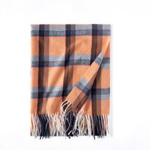 Load image into Gallery viewer, Women's Scarf Winter 2023 New Artificial Cashmere Scarf Color-Contrast Check Printed Shawl Fringe Bib
