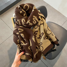Load image into Gallery viewer, 2023 Winter New Artificial Cashmere Scarf F Letter All-Matching Long Tassel Shawl Fashion Thickened Scarf
