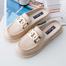 Load image into Gallery viewer, Closed Toe Sandals Women's Shoes Spring Fairy Style Flat Low Heel Slip-on Women's Shoes Fashion Flat for Outdoors Slippers
