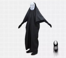 Load image into Gallery viewer, Spirited Away Cos Costume No Face Man Cosplay Anime Clothing Mask Gloves Kimono Halloween Performance Costume

