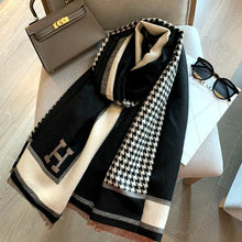 Load image into Gallery viewer, Women's Cashmere Scarf Shawl Winter All-Matching Talma Korean Style H Letter Scarf Warm
