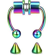 Load image into Gallery viewer, Stainless Steel Magnet Fake Nose Ring Style Supply Magnetic Nasal Splint
