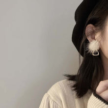 Load image into Gallery viewer, Autumn and Winter New Plush C- Type Ear Ring Simple Earrings Beautiful Circle Large Circle High-Grade Earrings
