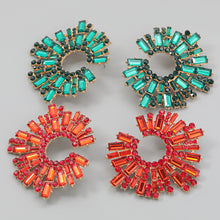 Load image into Gallery viewer, Alloy Diamond Rhinestone SUNFLOWER Earrings Female Super Flash Hipster Dinner Earrings
