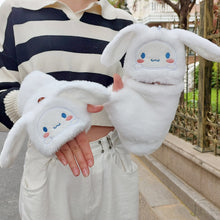 Load image into Gallery viewer, Student Writing Double-Layer Thick Warm Half Open Finger Flip Gloves for Women Autumn and Winter
