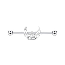 Load image into Gallery viewer, Ear Studs 14G External Thread Piercing Jewelry Ear Bridge Double Ear Piercings Straight Rod Zircon Earrings
