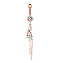 Load image into Gallery viewer, Belly Ring Creative Exquisite Zircon Navel Stud Piercing Jewelry
