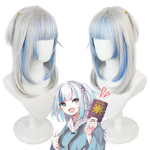 Load image into Gallery viewer, Hololive Simone Cos Wig Gradient Gawu Gula Vuber Shark Mother GAWR Gura Cosplay Wig
