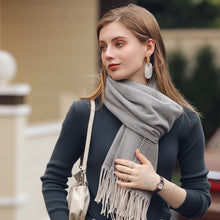 Load image into Gallery viewer, Solid Color Wave Light Striped New Scarf Women's Winter Fresh Sweet Macaron Monochrome Mid-Length
