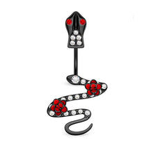 Load image into Gallery viewer, Oil Dripping Little Yellow Flower Rose Snake Series a Variety of Belly Ring
