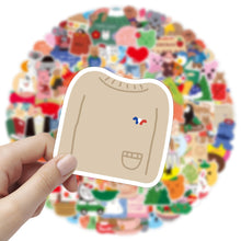 Load image into Gallery viewer, 50PCs Cute Korean Bear Graffiti Stickers Luggage Water Cup Skateboard Storage Box Waterproof Stickers
