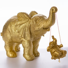 Load image into Gallery viewer, Elephant Mother and Child Ornaments Desktop Living Room Room Furnishings Decorative Resin Crafts
