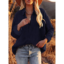 Load image into Gallery viewer, Women's Corduroy Polo Collar Top Pullover Loose Solid Color Shirt Coat
