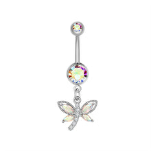 Load image into Gallery viewer, Zircon Navel Ring Navel Stud Piercing Jewelry
