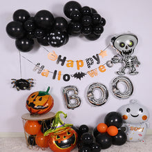 Load image into Gallery viewer, Halloween Balloon Set Boo Halloween Bat Hanging Flag Party Atmosphere Decoration Balloon Package
