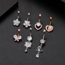 Load image into Gallery viewer, Zircon Navel Ring Navel Stud Piercing Jewelry for Women
