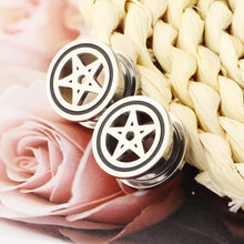 Load image into Gallery viewer, Stainless Steel Auricle Pentagram Channel Ear Extender Earrings Human Body Piercing Accessories
