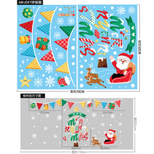Load image into Gallery viewer, Christmas Decorative Stickers Shopping Window Decorative Santa Snowman Static Stickers
