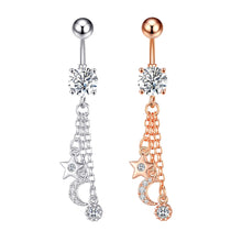 Load image into Gallery viewer, New Zircon Navel Stud Belly Ring Piercing Jewelry

