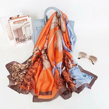 Load image into Gallery viewer, Warm Silk Gift Scarf Versatile Air Conditioning Shawl Mulberry Silk Scarf
