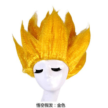 Load image into Gallery viewer, Dragon Ball Monkey King Cosplay Children's Performance Wig  Dragon Ball Saiyan Fluffy Cos Lotus Head
