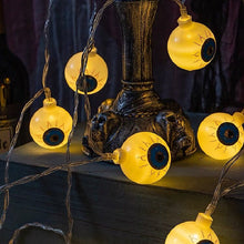 Load image into Gallery viewer, LED Halloween Horror Ghost Eyeball Lighting Chain Ghost Festival Bar Haunted House Battery Box USB Atmosphere Ornamental Festoon Lamp
