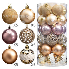 Load image into Gallery viewer, Christmas Decoration Supplies 6cm Special-Shaped Electroplating Plastic Ball Painted Christmas Ball Set Ball Pendant
