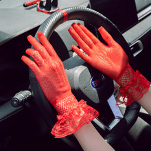 Load image into Gallery viewer, Bridal Gloves Lace Soft Mesh Wedding Etiquette Women's Daily Driving Sun Protection Gloves
