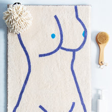 Load image into Gallery viewer, Body Art Cashmere-like Bedroom Carpet Absorbent Floor Mat Abstract Line Door Mat
