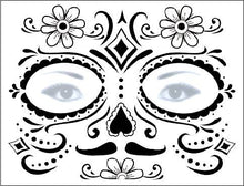 Load image into Gallery viewer, Halloween Tattoo Sticker Paper Day of the Dead Transfer Face Pasters Makeup Party Tattoo Sticker
