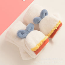 Load image into Gallery viewer, Shengqi Winter New Children's Flip Gloves Cute Rex Rabbit Fur plus Velvet Thickened Students Warm-Keeping
