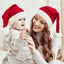 Load image into Gallery viewer, Autumn and Winter New Parent-Child Wool Christmas Hat Single Ball Acrylic Baby Mother Warm Knitted Hat
