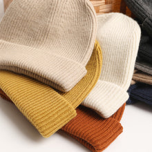 Load image into Gallery viewer, Wool Brimless off-the-Face-Hat Women's Knitted Fashionable Warm Korean-Style Bag Cap Wool Autumn and Winter
