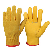 Load image into Gallery viewer, Gloves  Full Leather Garden Work Gloves Full Protective Supplies
