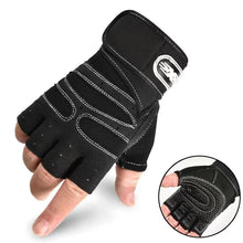 Load image into Gallery viewer, Sports Fitness Equipment Wait Lifting Weightlifting Lengthened Wristband Breathable Outdoor Riding Gloves
