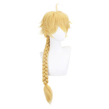 Load image into Gallery viewer, Cosplay Wigs+ Wig Cap Genshin Impact Traveler Aether Wig Golden Long Braided Heat Resistant Hair Halloween Role Play
