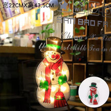 Load image into Gallery viewer, LED Christmas Sucker Lamp Snowman Shape Window Window Stickers Hanging Lamp Holiday Sucker Christmas Decoration Light
