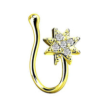Load image into Gallery viewer, Piercing Jewelry Fashion Exquisite AA Zircon Heart-Shaped Nose Stud Nasal Splint Ear Clip Nose Ring
