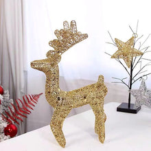 Load image into Gallery viewer, Decoration Luminous Iron Christmas Deer Christmas Scene Decorative Ornaments Shopping Mall Hotel Christmas Iron Gold and Silver Deer
