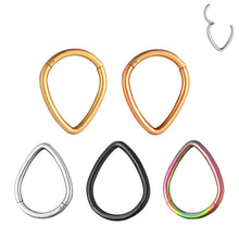 Load image into Gallery viewer, Trendy Human Body Piercing Accessories 316L Stainless Steel Drop-Shaped Nose Ring Earrings

