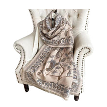 Load image into Gallery viewer, Women's Scarf Shawl Outer Match Winter Office Nap Blanket Cheongsam Blanket Cashmere-like Tassel Warm Scarf
