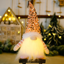 Load image into Gallery viewer, New Christmas Decorative Sequins Rudolf Doll with Lights Faceless Doll Ornaments
