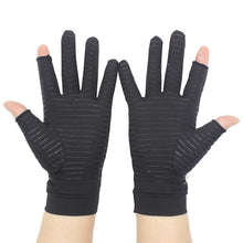 Load image into Gallery viewer, Fiber Pressure Gloves Exposed Two Fingers Outdoor Keep Warm Non-Slip Driving Fitness Sports Riding Gloves
