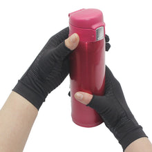 Load image into Gallery viewer, Fiber Pressure Gloves Exposed Two Fingers Outdoor Keep Warm Non-Slip Driving Fitness Sports Riding Gloves
