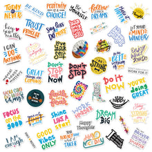 Load image into Gallery viewer, 50PCs Text Stickers Slogan Hand Account Collage Material Decoration Stickers
