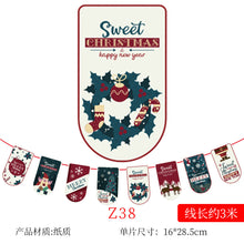 Load image into Gallery viewer, Christmas Decoration Cartoon Paper Hanging Flag Colorful Flags Christmas Holiday Scene Atmosphere Layout Christmas Paper Hanging Flag
